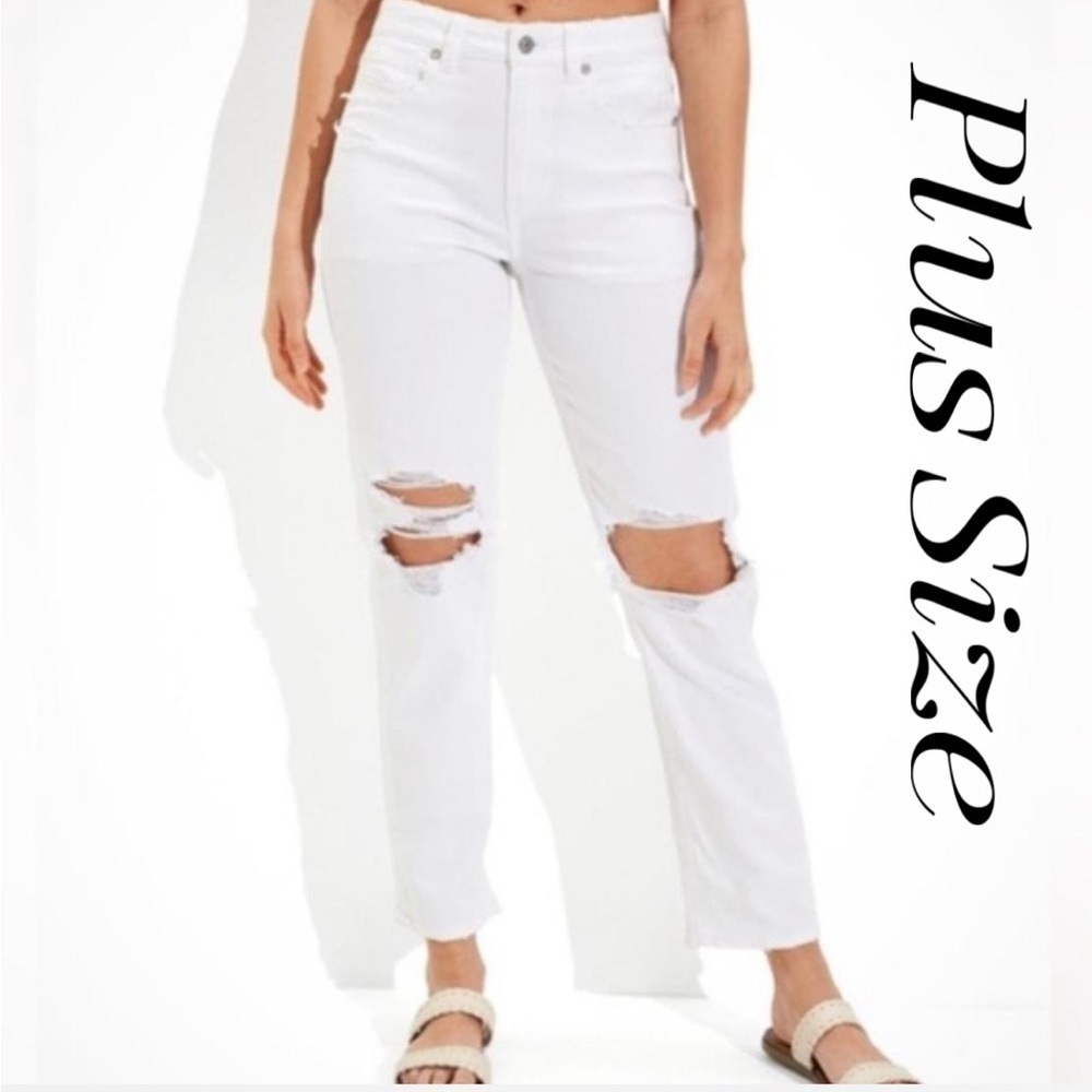 American Eagle New! Plus Size Destroyed Mom Jeans